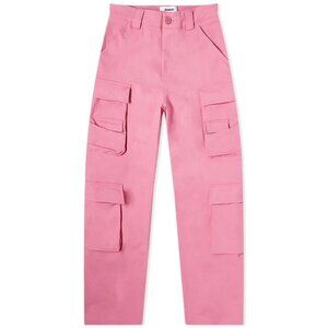 Danielle Guizio Pink Oversized Cargos